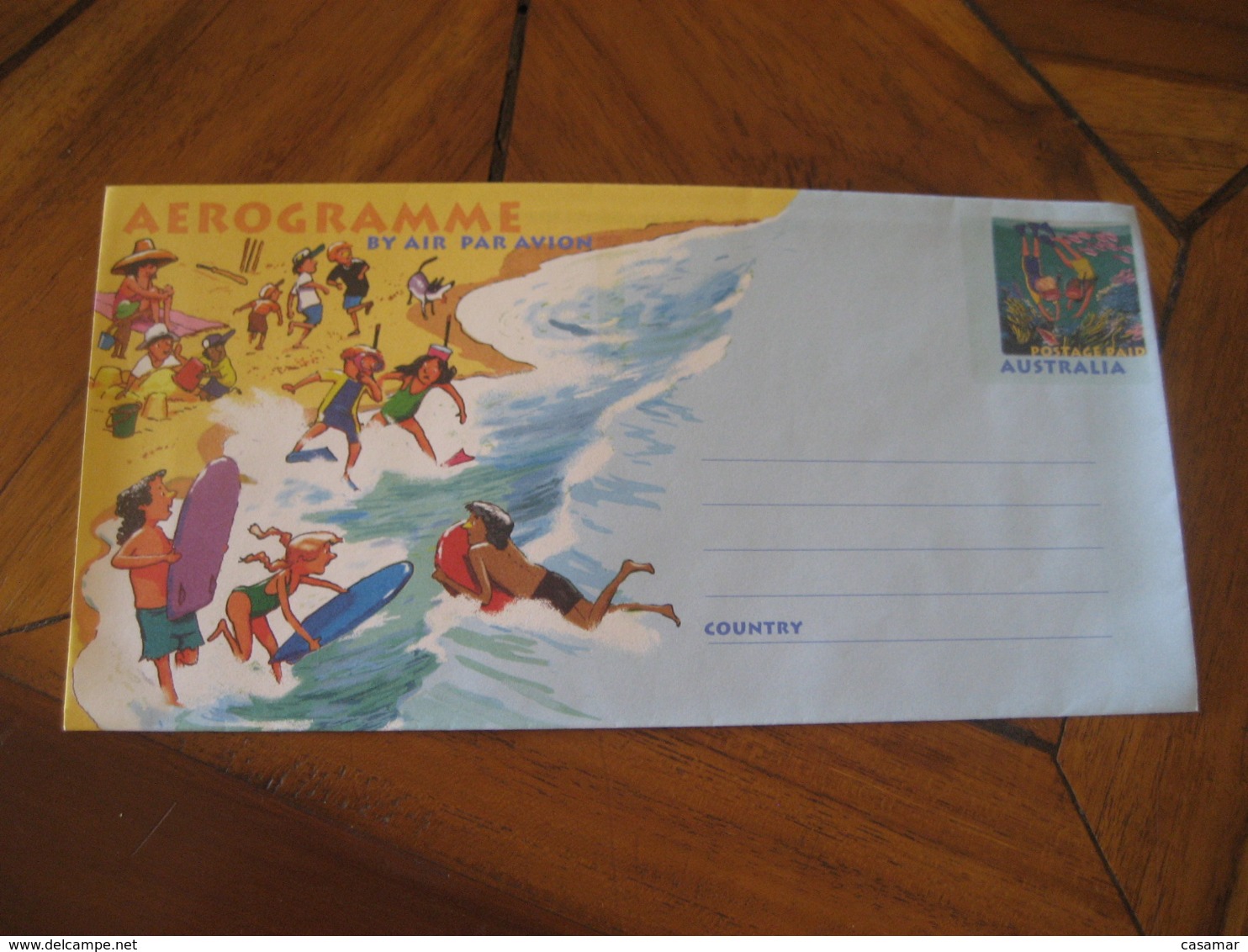 Diving Aerogramme Australia Air Letter Surf Surfing Surfer Diver - Diving