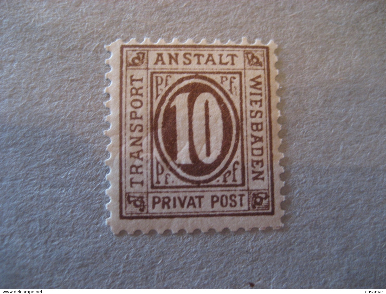 1887 WIESBADEN 10 Pf Transport Anstalt Privat Private Local Post Stamp GERMANY - Private & Local Mails