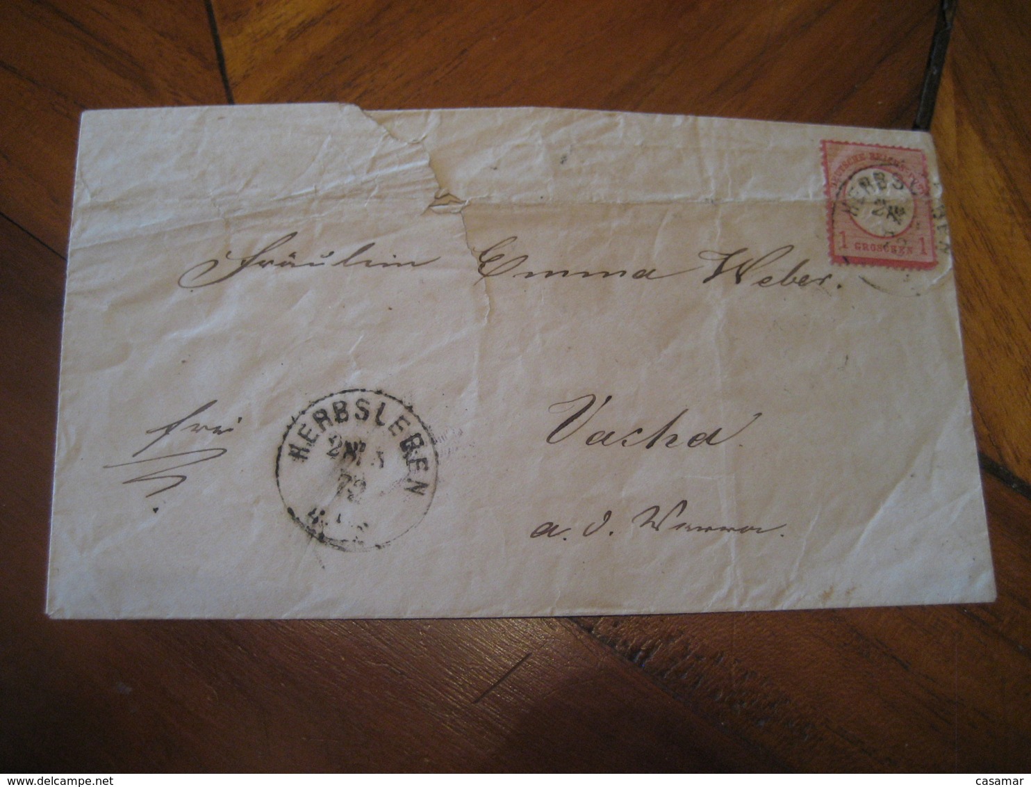 1872 HERBSLEREN Deutsche Reichs Post 1 Groschen Stamp On Cover GERMANY Empire - Briefe U. Dokumente