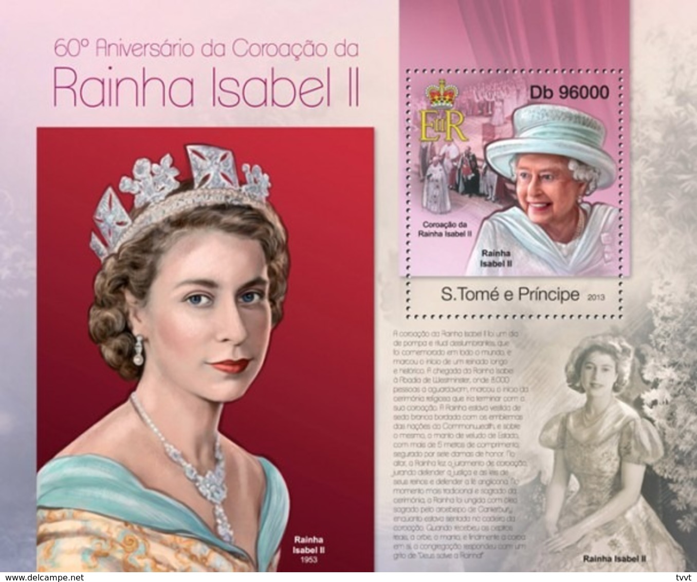 Sao Tome & Principe 2013. [st13113] Queen Isabel II (s\s+bl) - Familles Royales