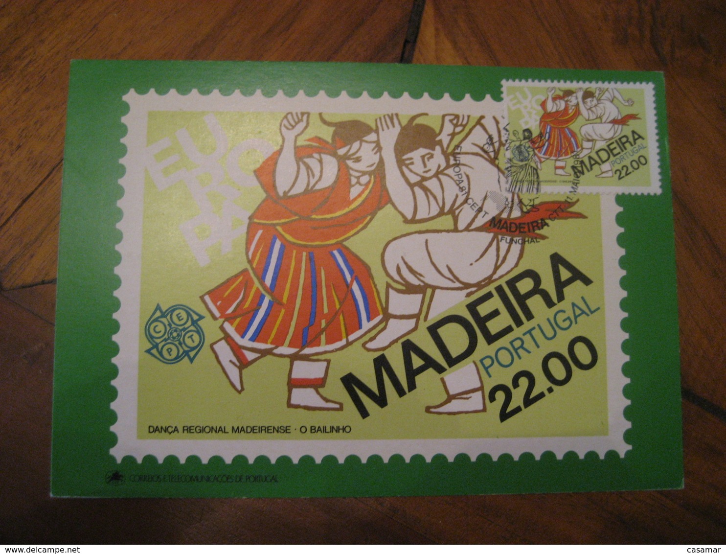 FUNCHAL 1981 Madeira Europa O Bailinho Music Dance Maxi Maximum Card PORTUGAL - Lettres & Documents