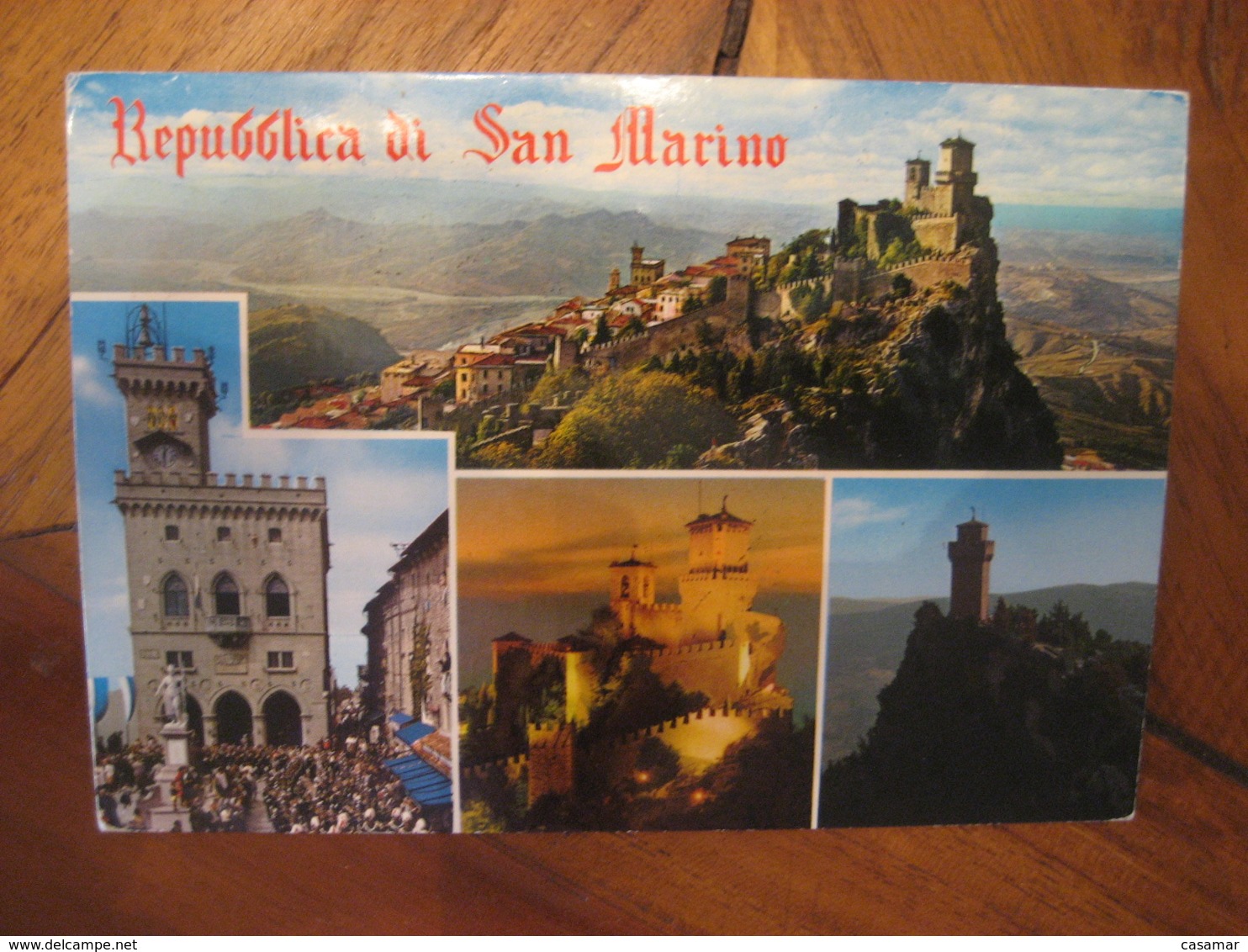 SAN MARINO 1973 To Lainsdorf ? Germany Flora Flower 4 Stamp Cancel Castle Post Card ITALY - Lettres & Documents