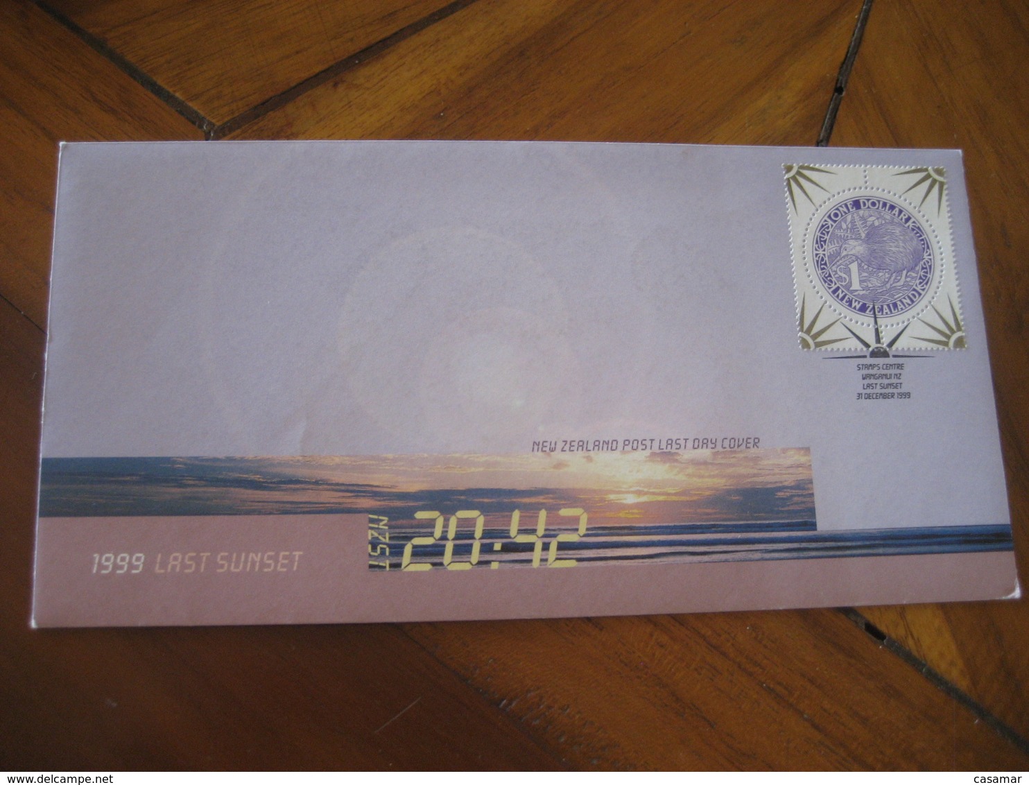 WANGANUI 1999 Meteorology Space Spatial LAST SUNSET 20:42 Invercargill Cancel Postal Stationery Cover NEW ZEALAND - Covers & Documents