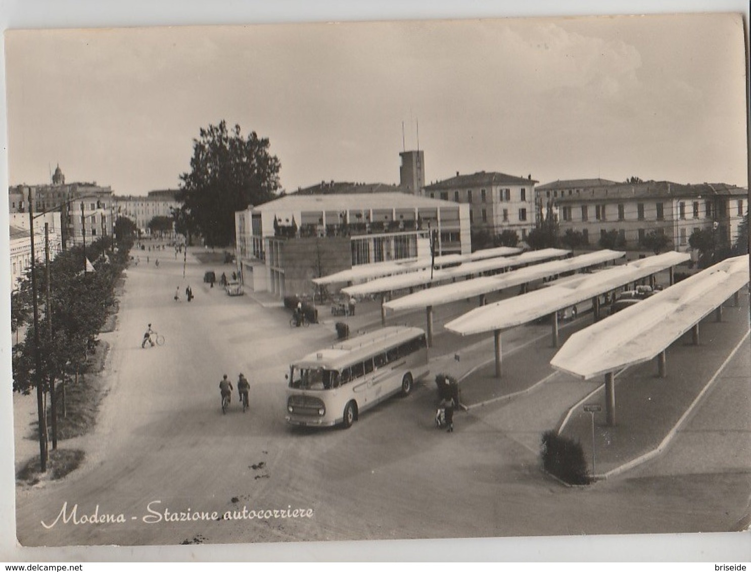 MODENA STAZIONE AUTOCORRIERE F/G VIAGGIATA 1954 - Modena