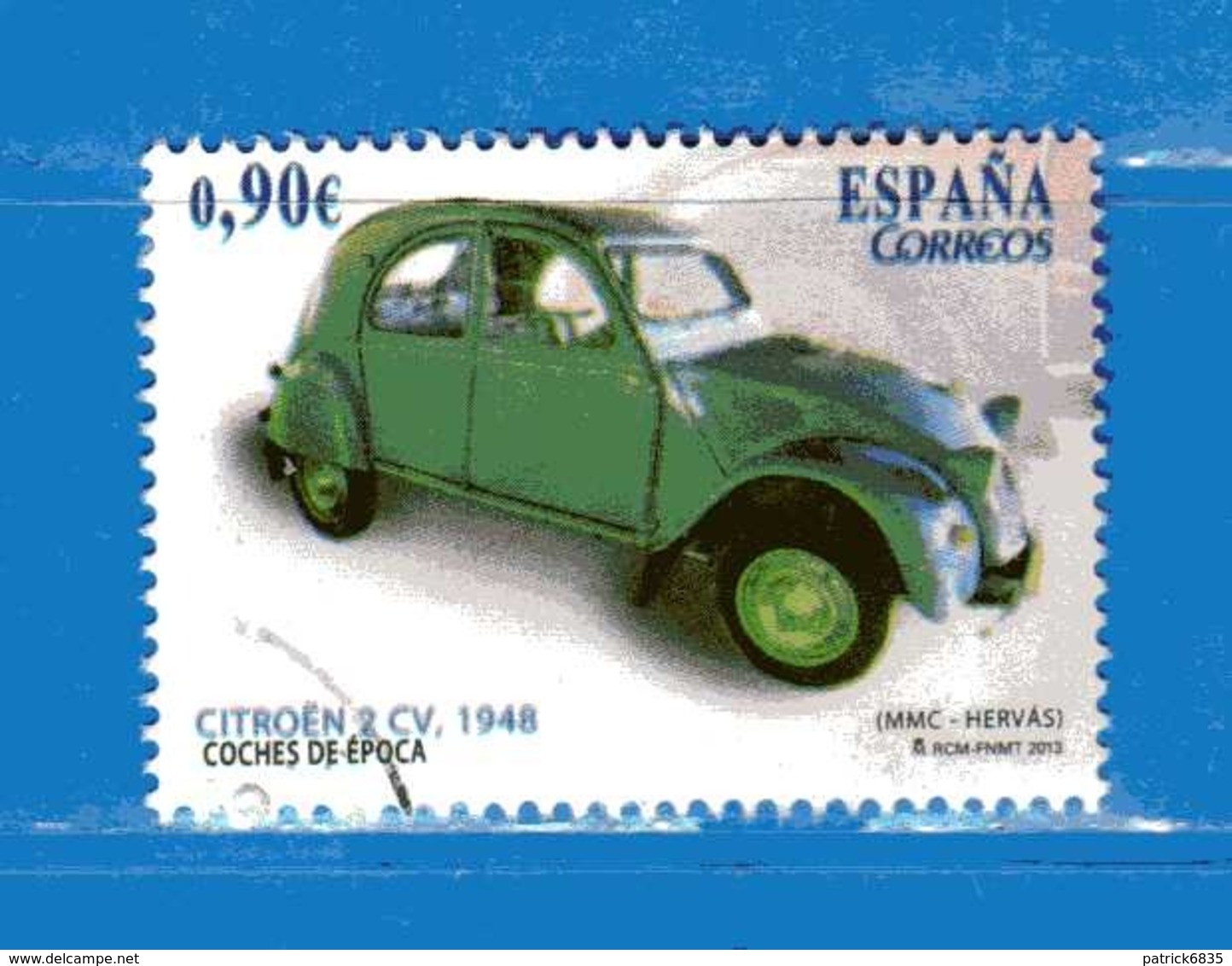 (1Us) )  SPAGNA °- 2013 -  CAES CITROEN 2 Cv .  Unif. 4507 . - Usati