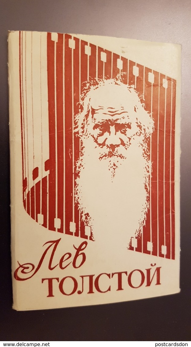 Russia. Biography Movie , Writer LEO TOLSTOY - 10 Postcards Lot - 1970s - - Writers