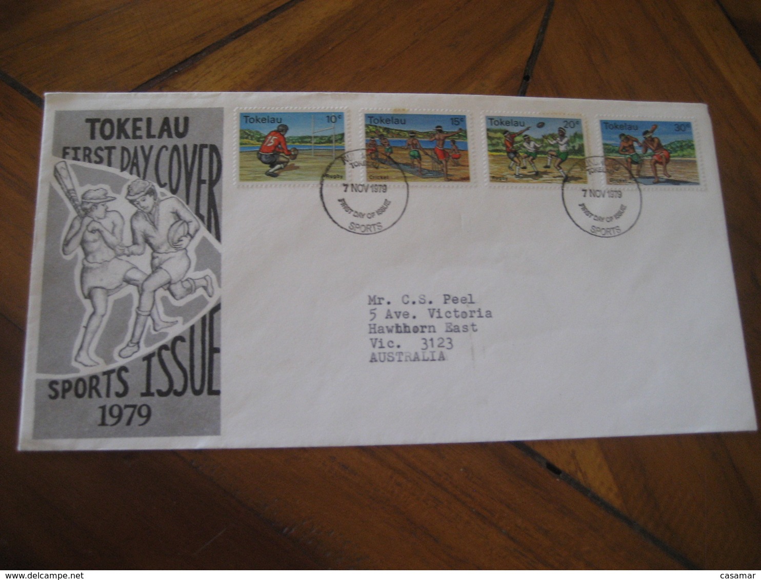 NUKUNONU Tokelau 1979 Cricket Rugby FDC Cancel Cover - Tokelau