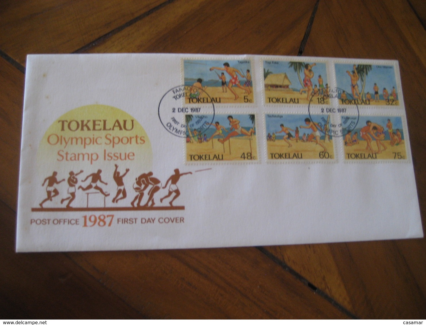 FAKAOFO Tokelau 1987 Olympic Sports Olympics FDC Cancel Cover - Tokelau