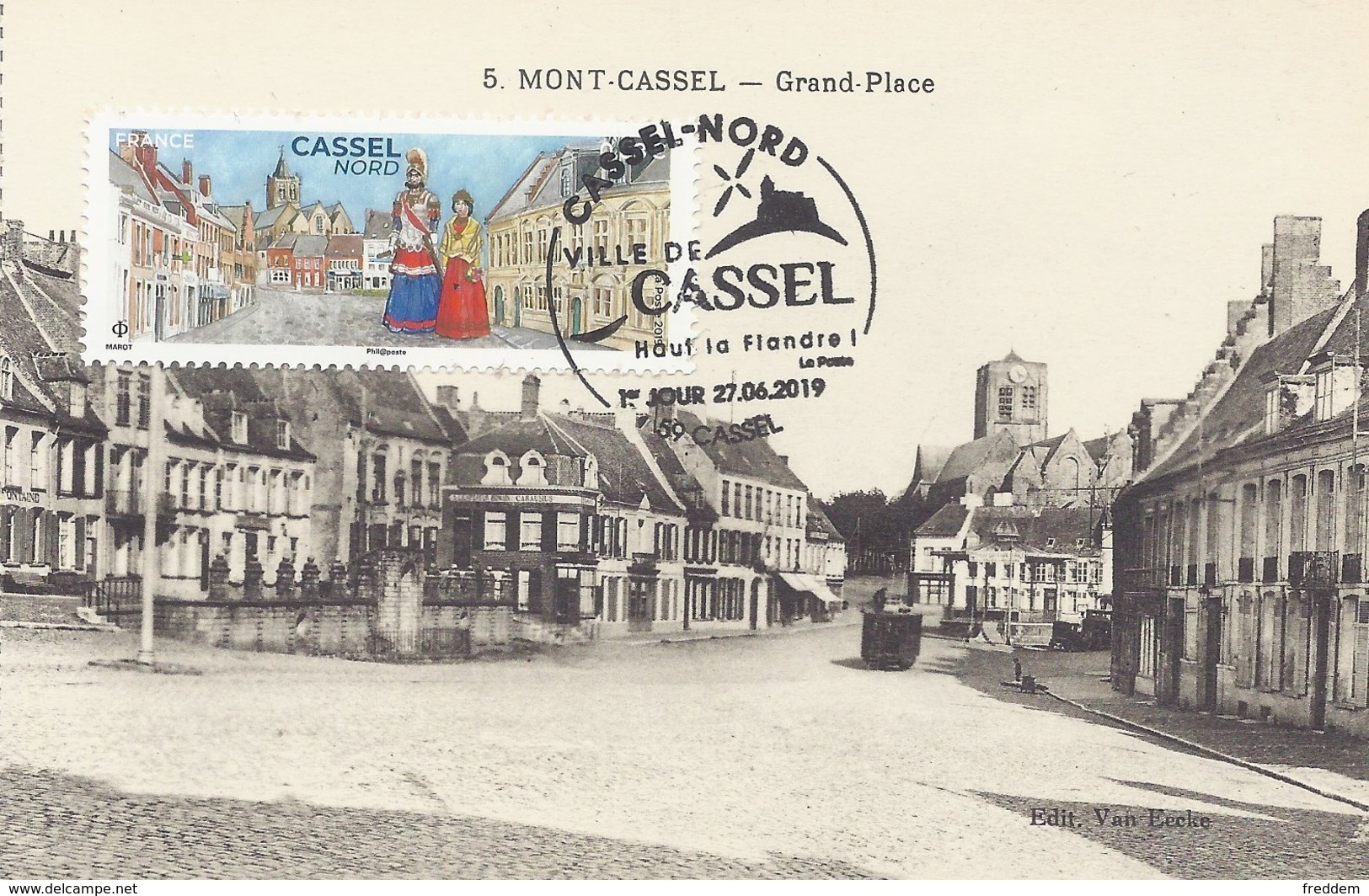 Cassel Nord 59 Carte Maximum Sur CPA - FDC Premier Jour - Flandre Dunkerque Hazebrouck Lille - 2010-2019