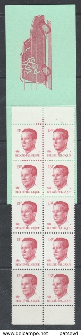 Postzegelboekje  18   Type Velghe ** Variateit Voiture Vers Le Haut /Auto Naar Boven - Non Classés