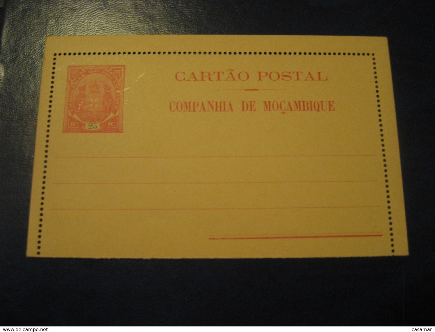 25 Reis Elephant Cartao Postal Companhia De Moçambique MOZAMBIQUE Portugal Colonies Postal Stationery Card - Mozambique