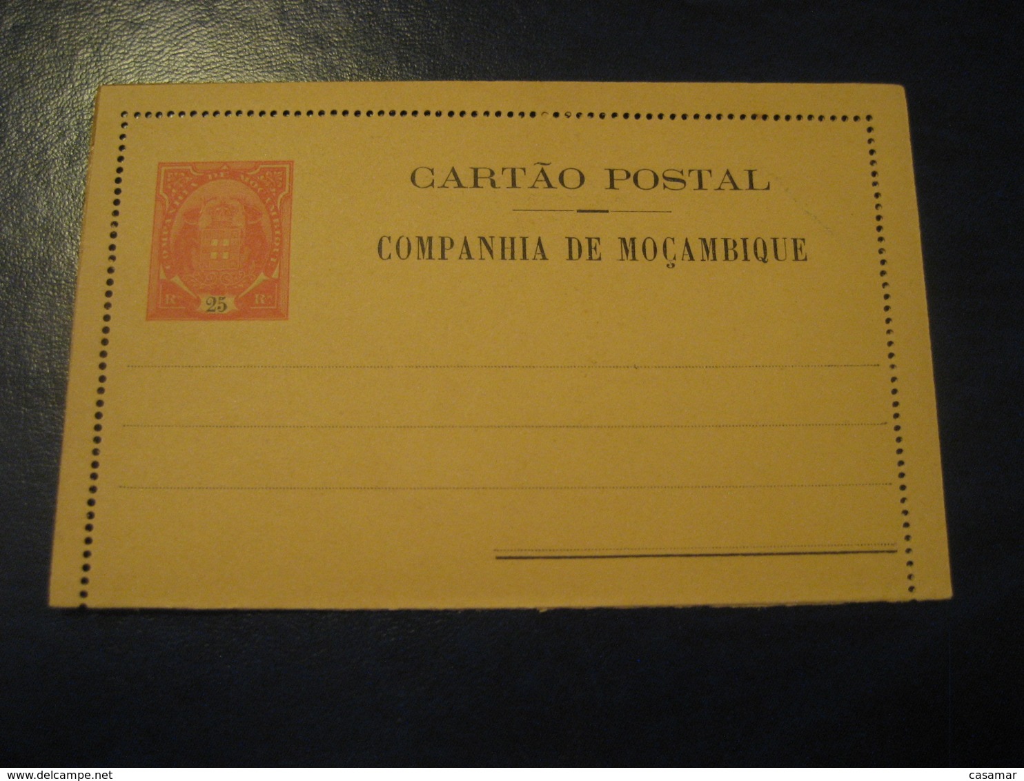 25 Reis Beira Club Do Sport Elephant Cartao Postal Companhia De Moçambique MOZAMBIQUE Portugal Colonies Stationery Card - Mozambique