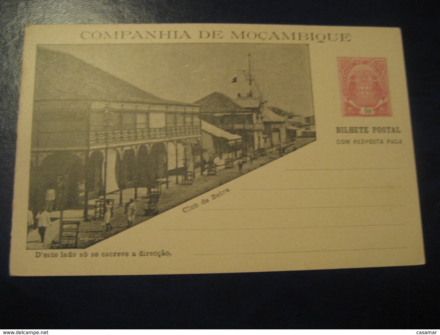 10+10 Reis Beira Club Bilhete Postal + Resposta Paga Companhia Moçambique MOZAMBIQUE Portugal Colonies Stationery - Mozambique