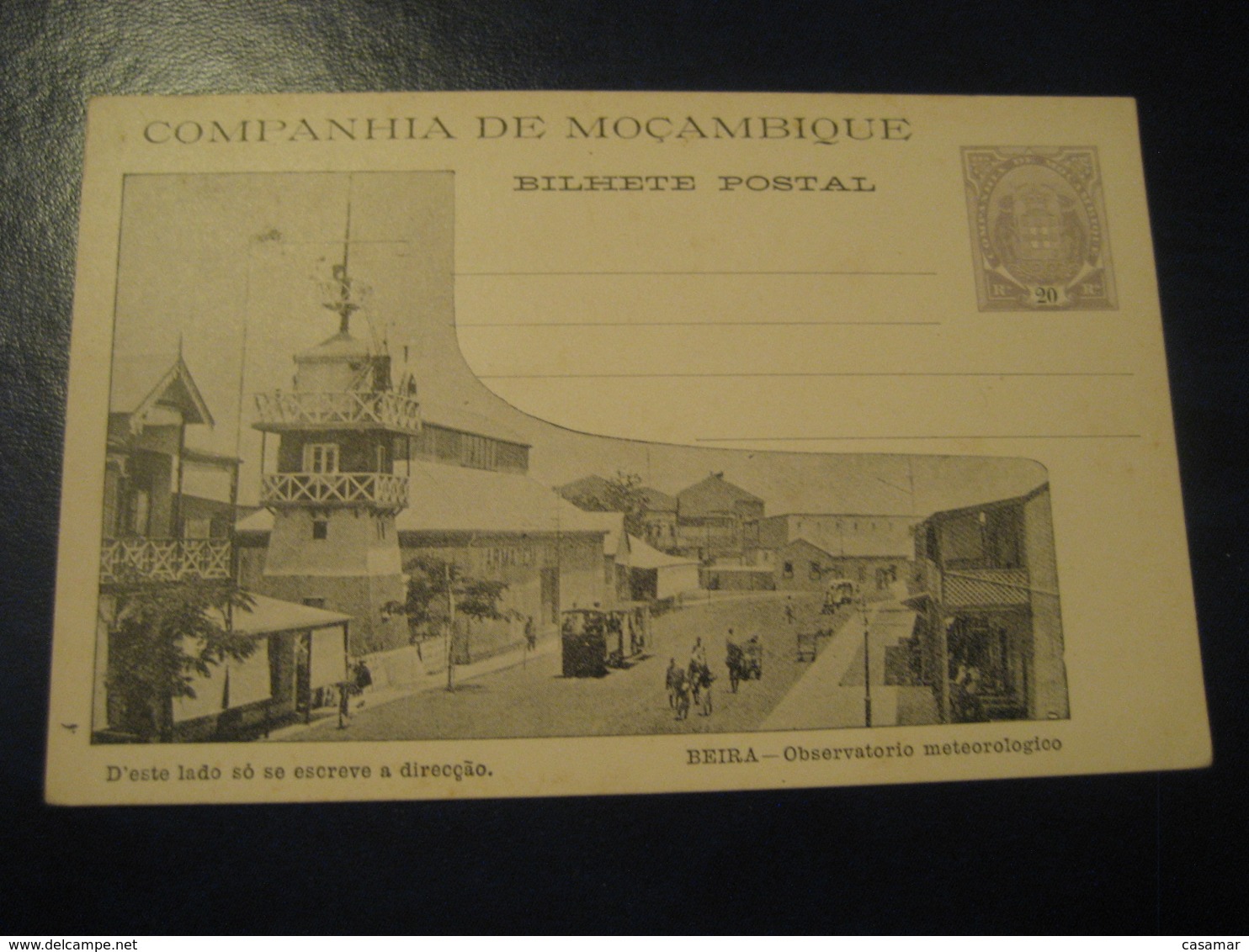 20 Reis Beira Meteorology Observatory Bilhete Postal Companhia De Moçambique MOZAMBIQUE Portugal Colonies Stationery - Mozambique