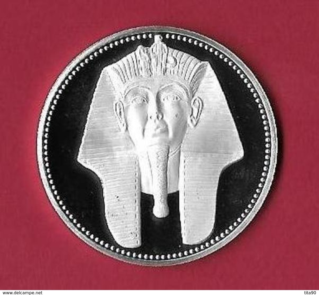 Egypte Egypt 5 Pounds Proof Funeral Mask Of Tutankham -Treasure Collection 1999 - Egypt