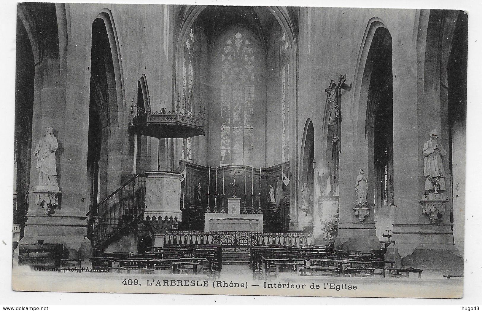 L' ARBRESLE - N° 409 - INTERIEUR DE L' EGLISE - CPA NON VOYAGEE - L'Arbresle