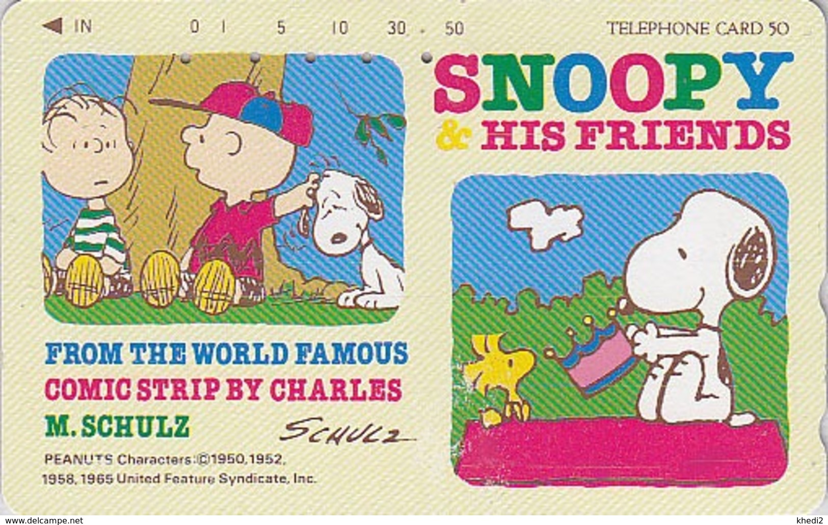 Télécarte JAPON / 110-137979 - BD Comics - CHIEN SNOOPY & HIS FRIENDS - PEANUTS DOG JAPAN Free Phonecard - 1393 - BD