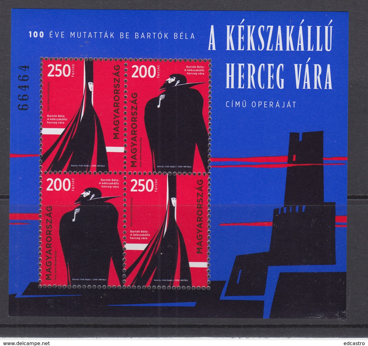 31.- HUNGARY 2018 Centenary Of The Premiere Of Bela Bartok's Opera Blue Beards Castle - Música