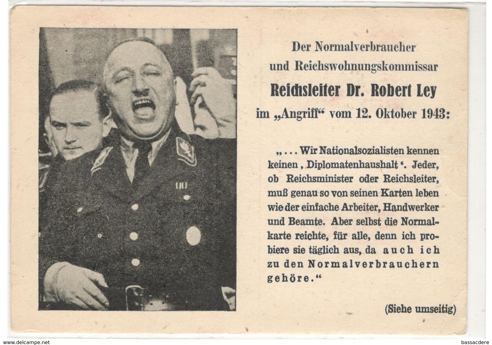 21695 - Reichsleiter Dr ROBERT  LEY - Cartas & Documentos