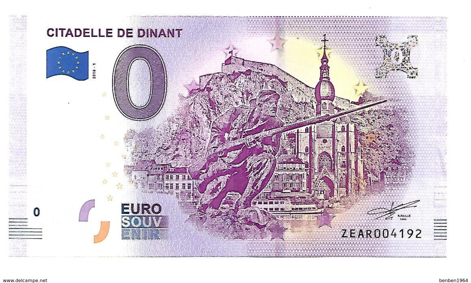 CITADELLE DE DINANT (billet 0 Euro) - Andere & Zonder Classificatie