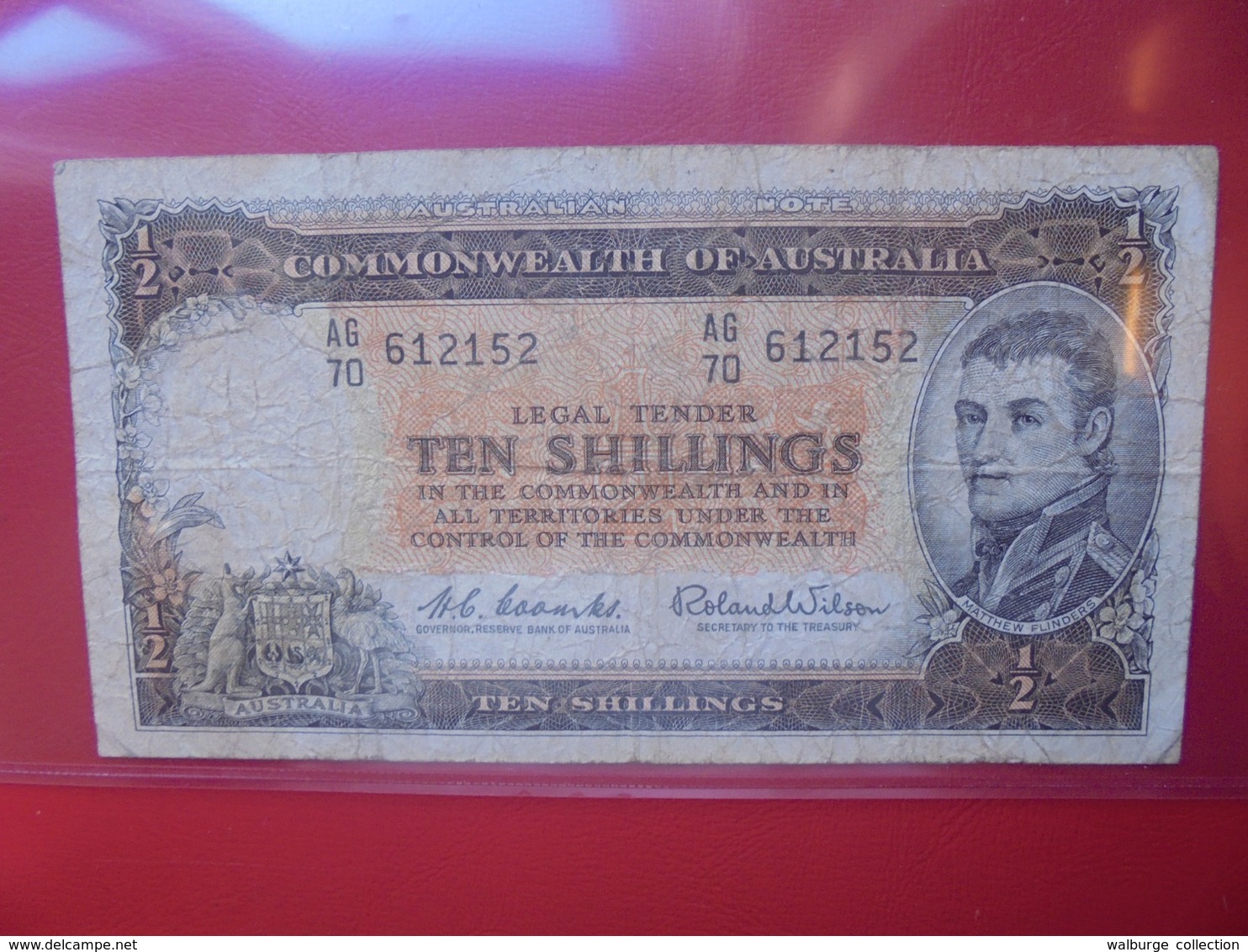 AUSTRALIE 10 SHILLINGS 1954-60 CIRCULER (B.6) - 1953-60