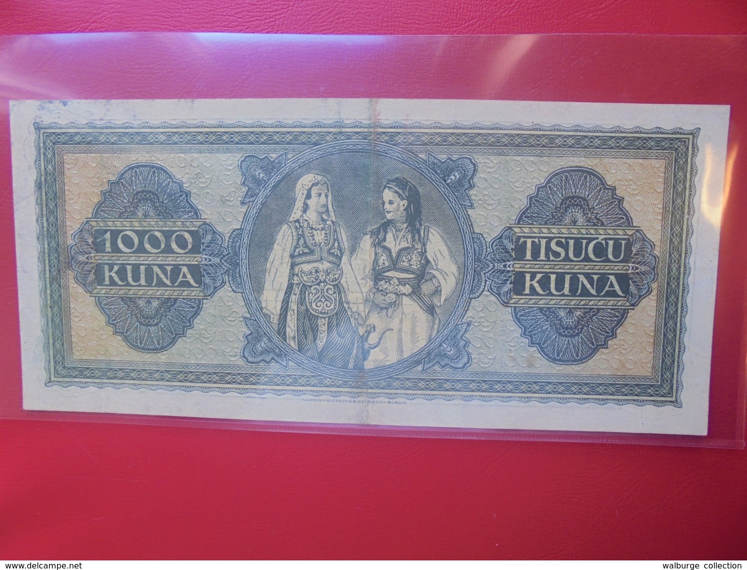 CROATIE 1000 KUNA 1943 CIRCULER (B.6) - Croatie