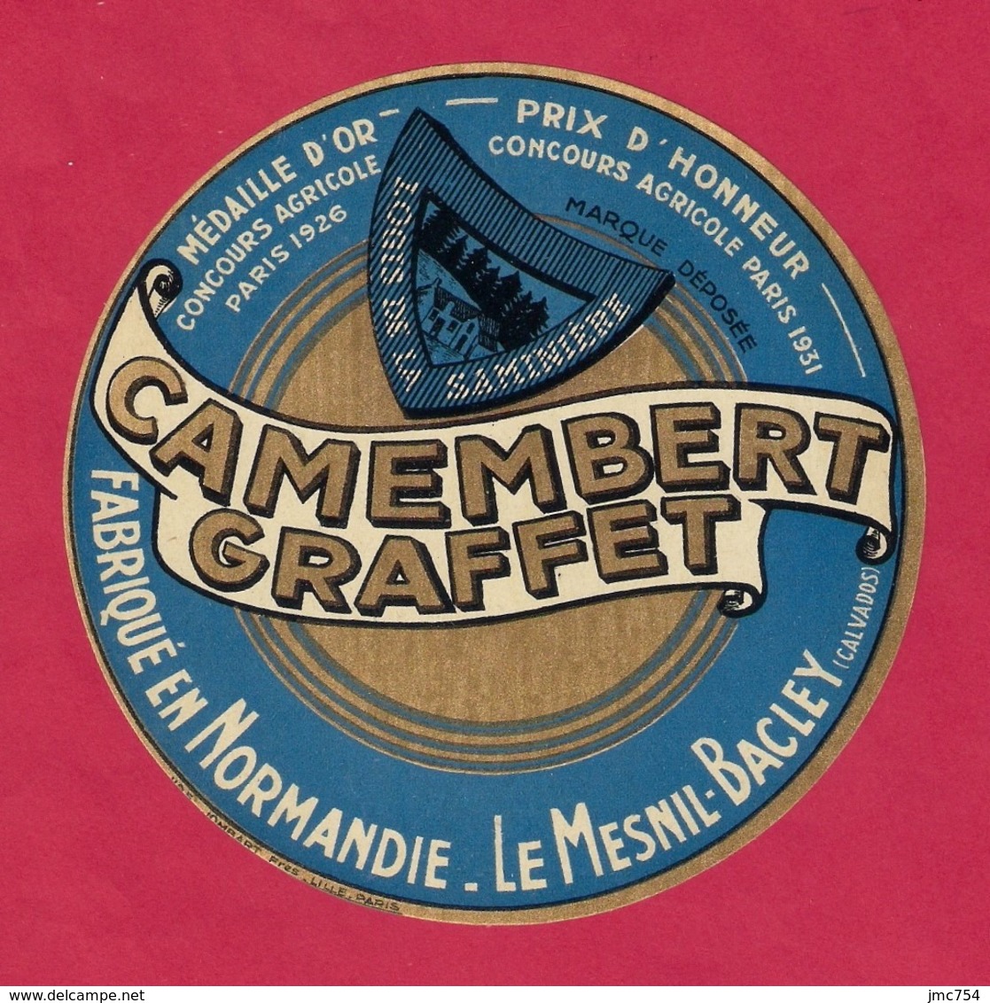 Etiquettes De Fromage.   Camembert Graffet.   Le Mesnil-Bacley (14). - Cheese