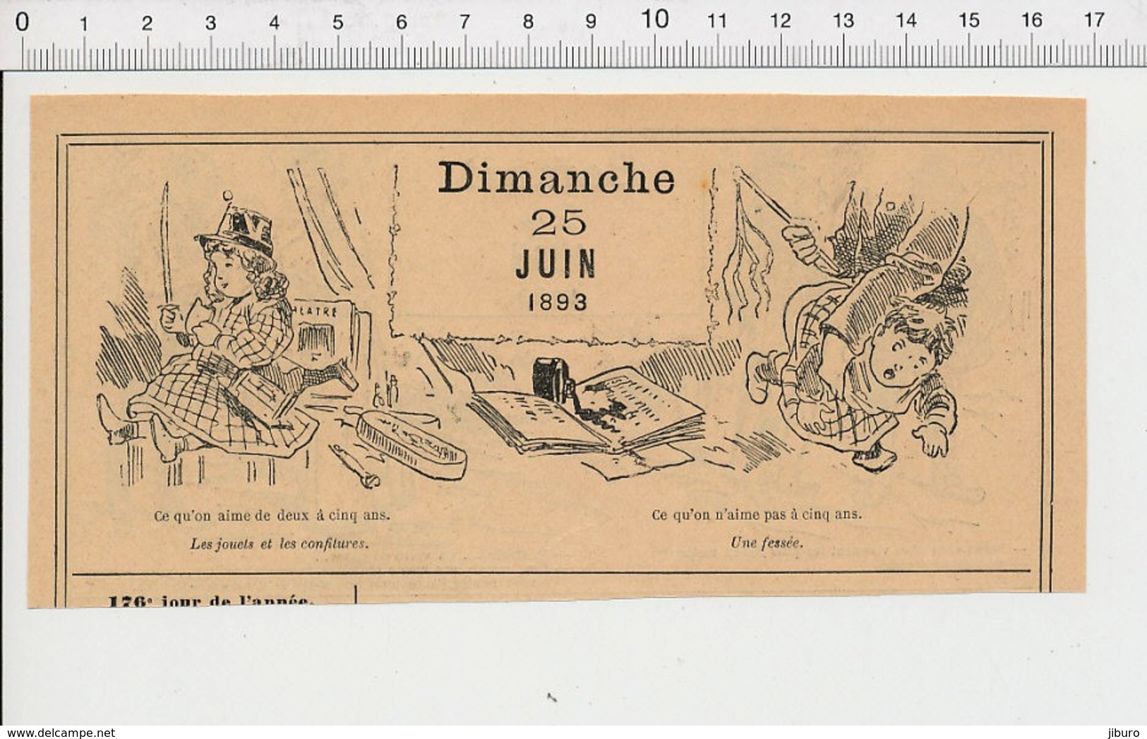 2 Scans 1893 Humour Enfant Confiture Fessée Martinet Verre De Coco Boisson Champagne Mercier Généalogie Boireau 226ZF - Non Classés