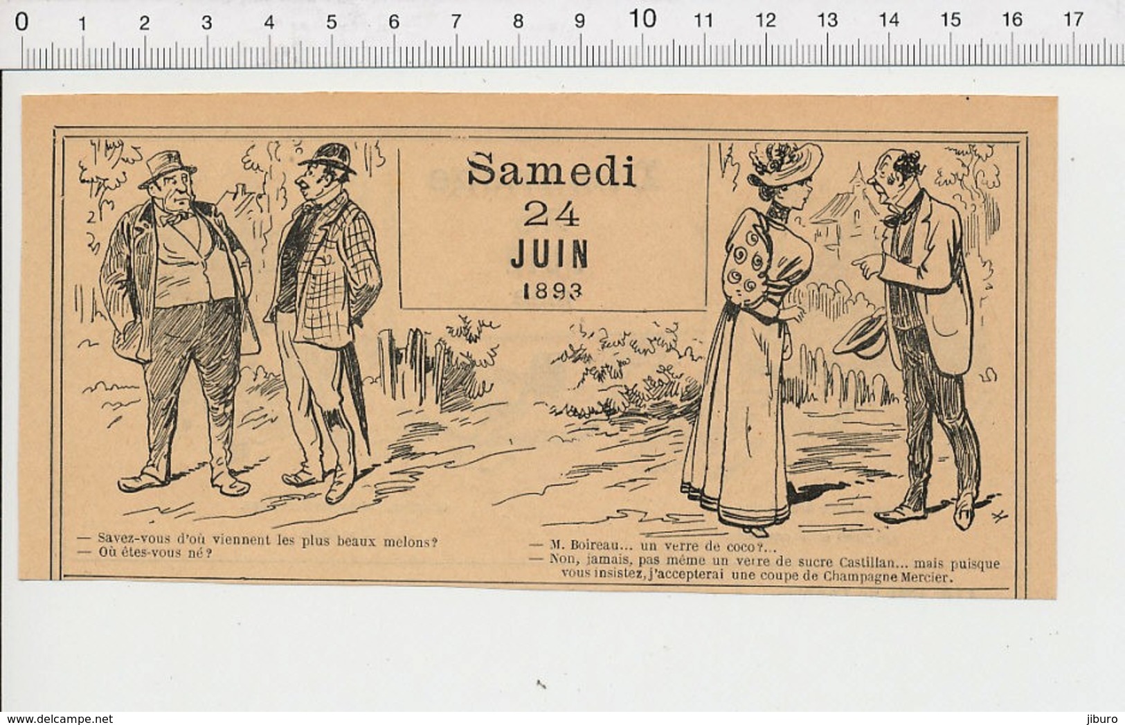 2 Scans 1893 Humour Enfant Confiture Fessée Martinet Verre De Coco Boisson Champagne Mercier Généalogie Boireau 226ZF - Non Classés