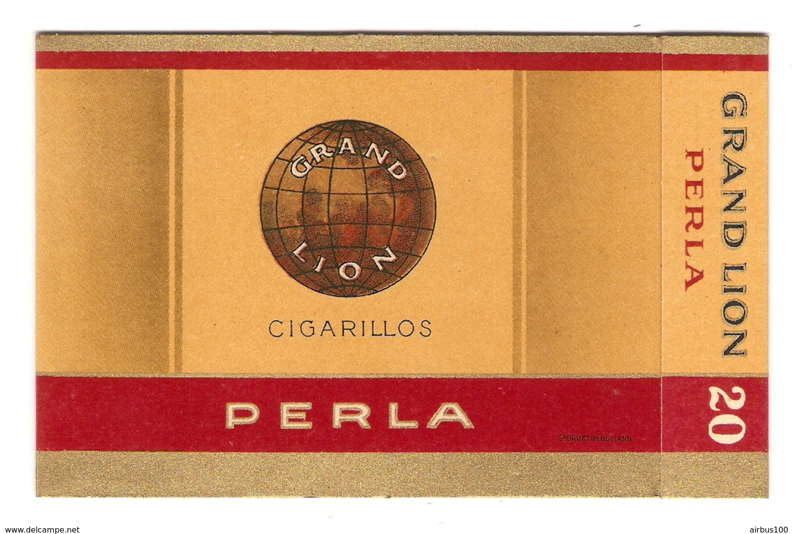 ETUI BOITE 20 CIGARILLOS GRAND LION PERLA - TABAC - TABACOS PRIMEROS - CIGARE - MAPPEMONDE - Sigarenkokers