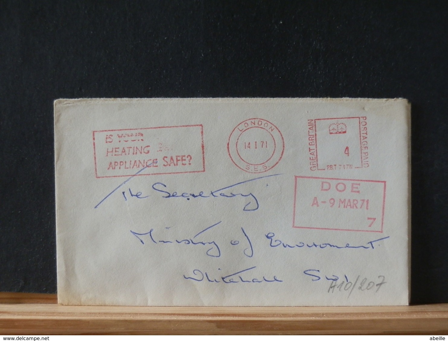 A10/207 LETTER 1971 - Lettres & Documents