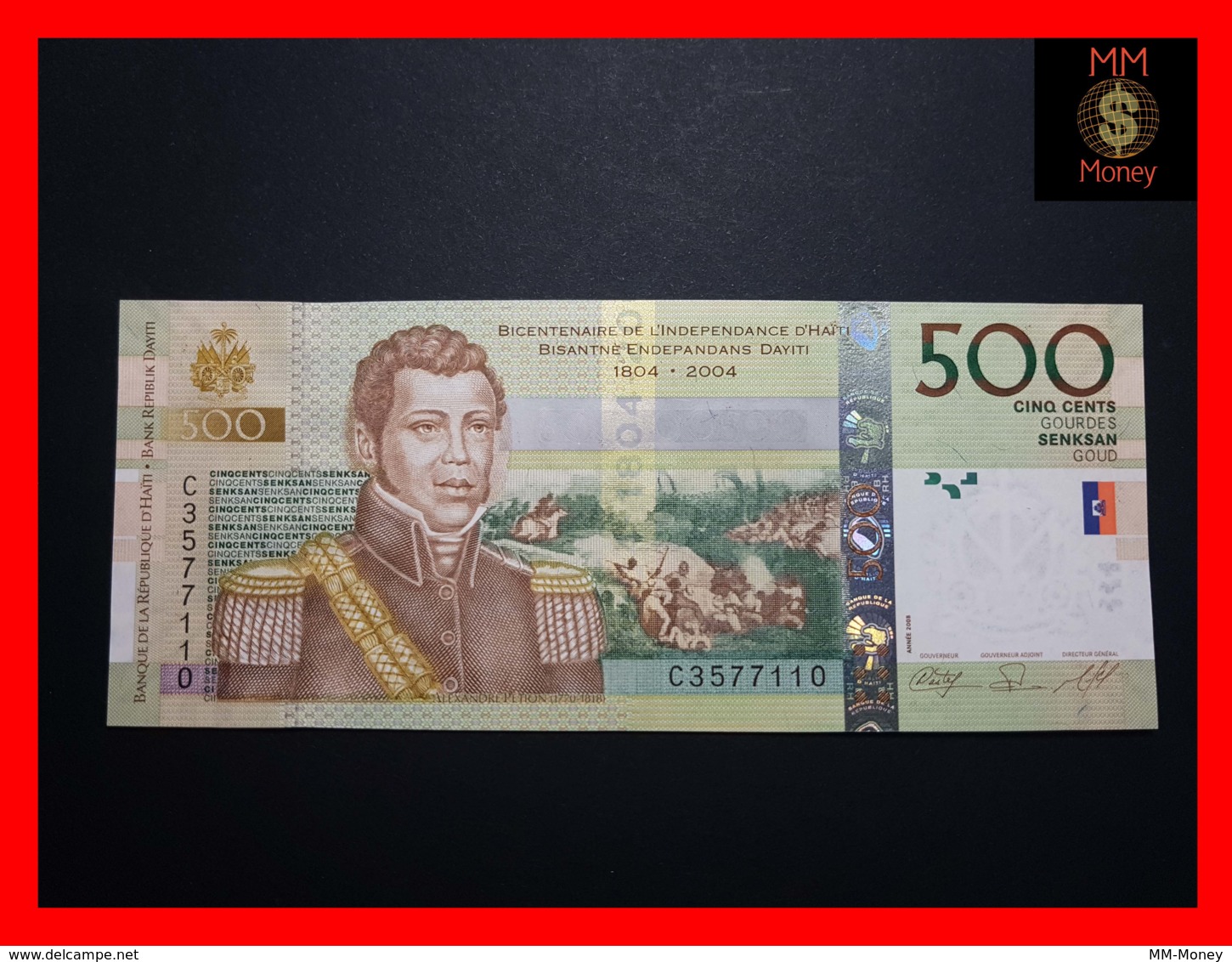 HAITI 500  Gourdes  2008 P. 277  *commemorative*   UNC - Haiti