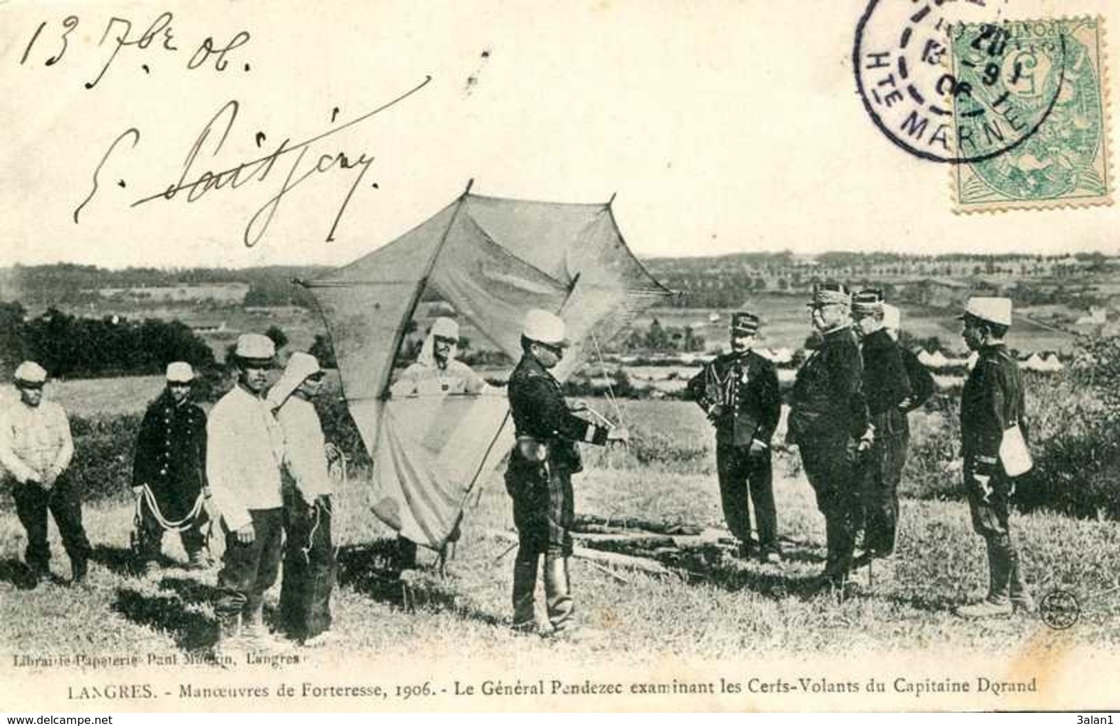 LANGRES = Manoeuvres De Forteresse 1906 = Le Général Pendezec Examinant Les Cerfs-volants   835 - Langres