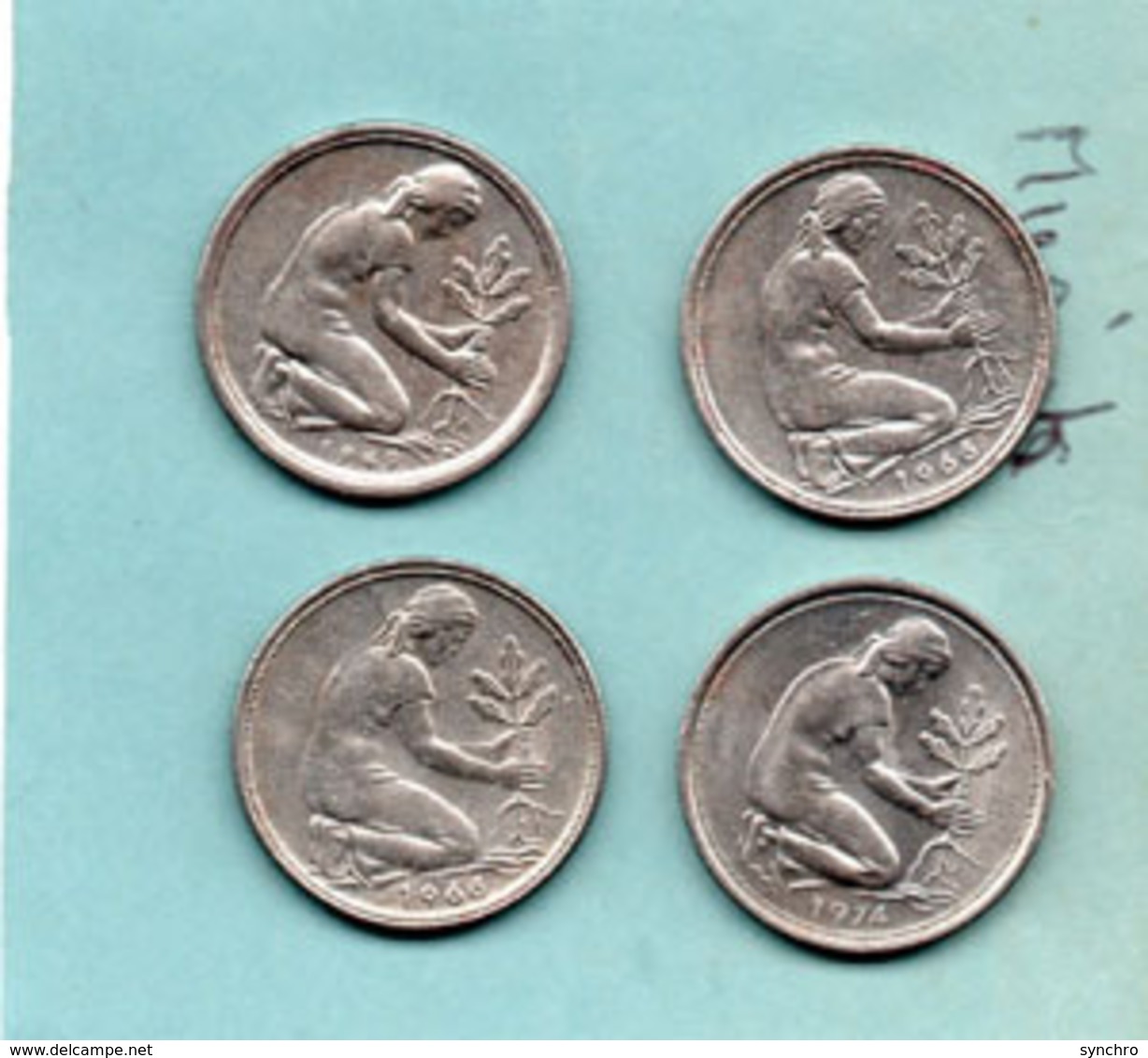 Republique Democratique 4 Pieces 50 Pennig 1949-66-74 Correct - 50 Pfennig