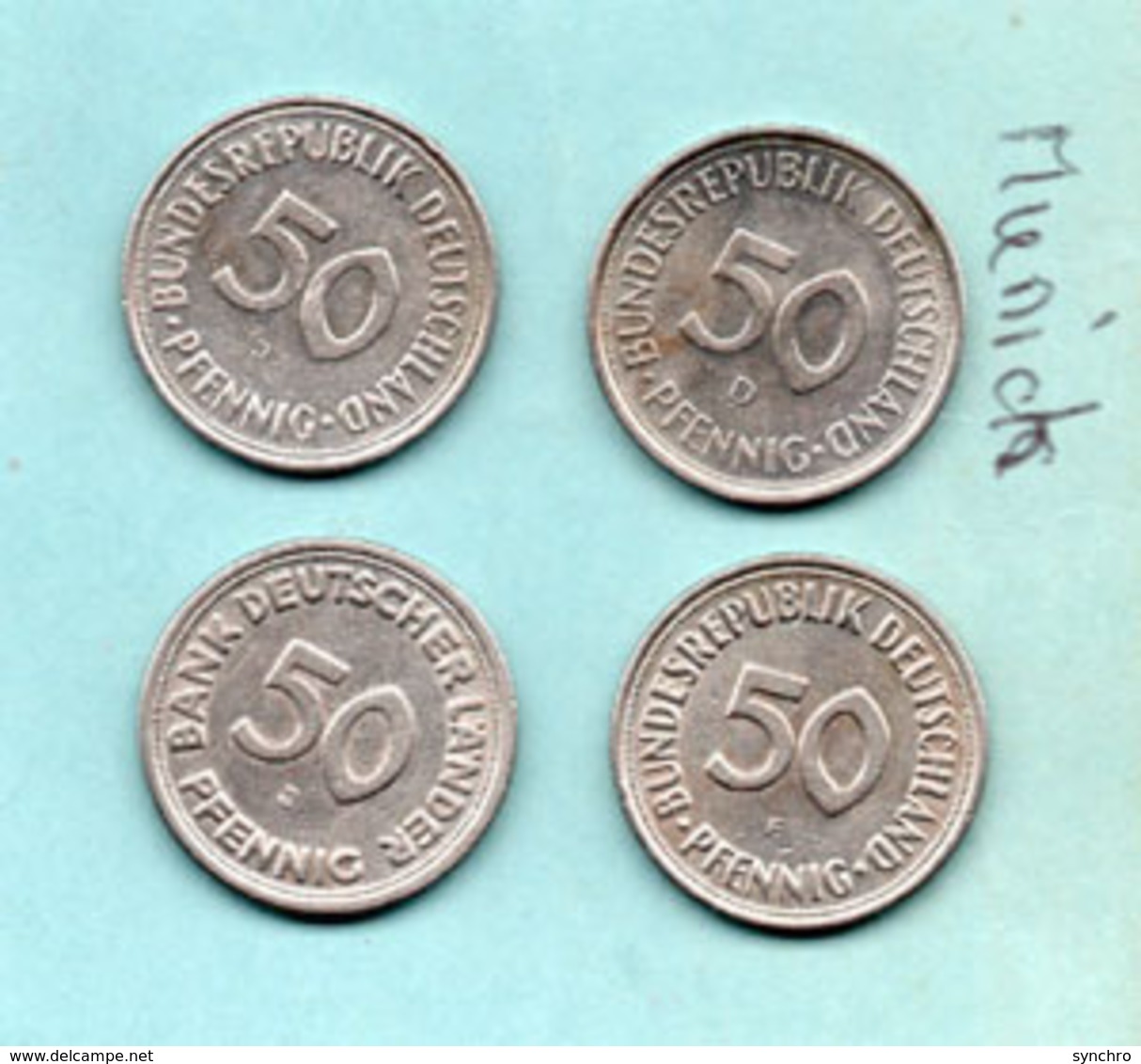 Republique Democratique 4 Pieces 50 Pennig 1949-66-74 Correct - 50 Pfennig