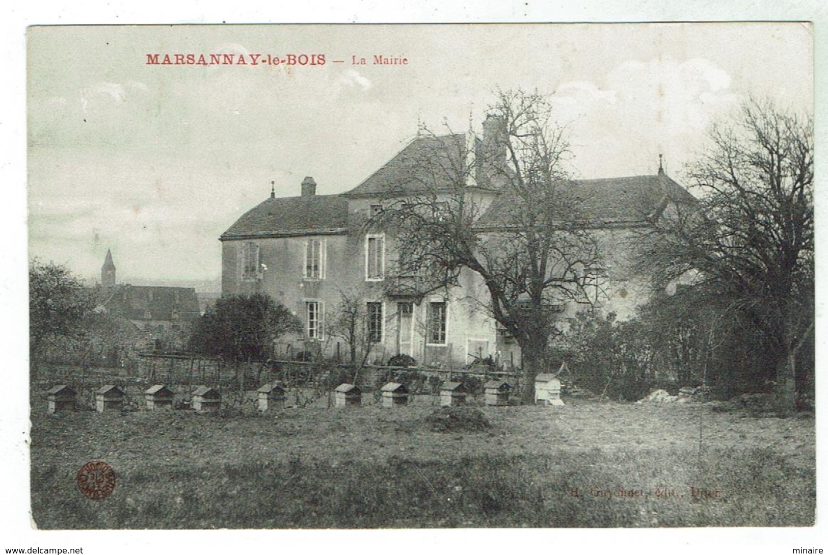 MARSANNAY Le Bois -  La Mairie -  Bon état- Circulée 1918 - Autres & Non Classés