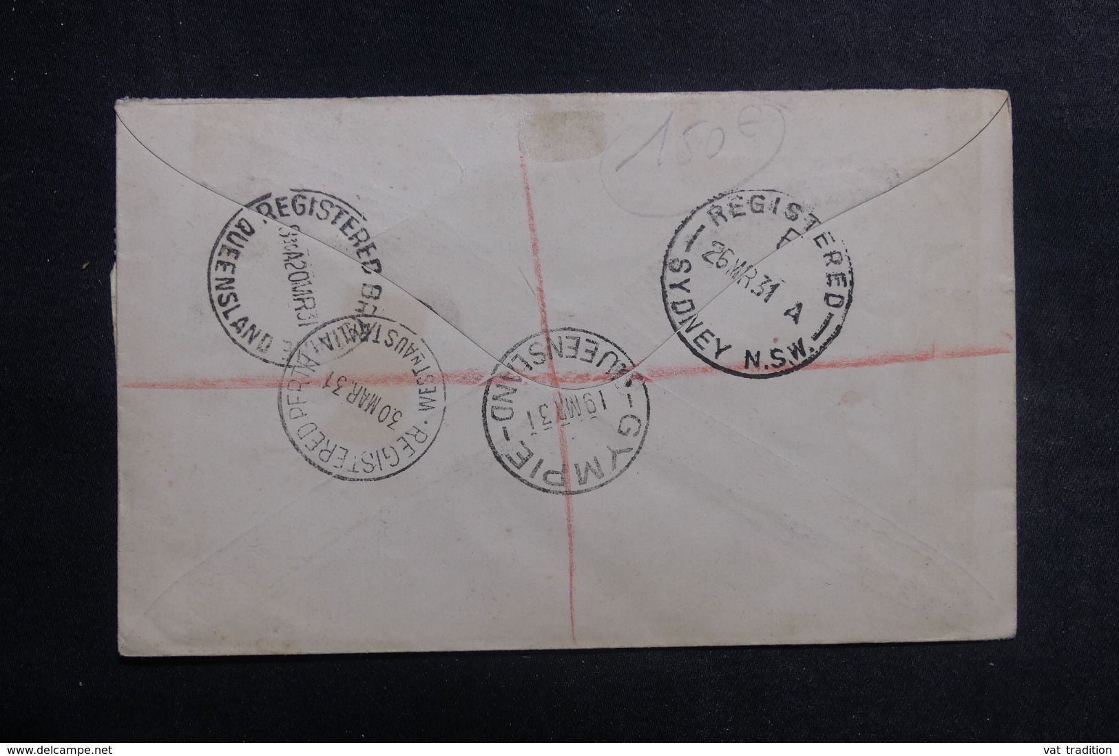 AUSTRALIE - Enveloppe En Recommandé De Gympie Pour Le Royaume Uni En 1931 Par Avion Via Karachi - L 42221 - Storia Postale