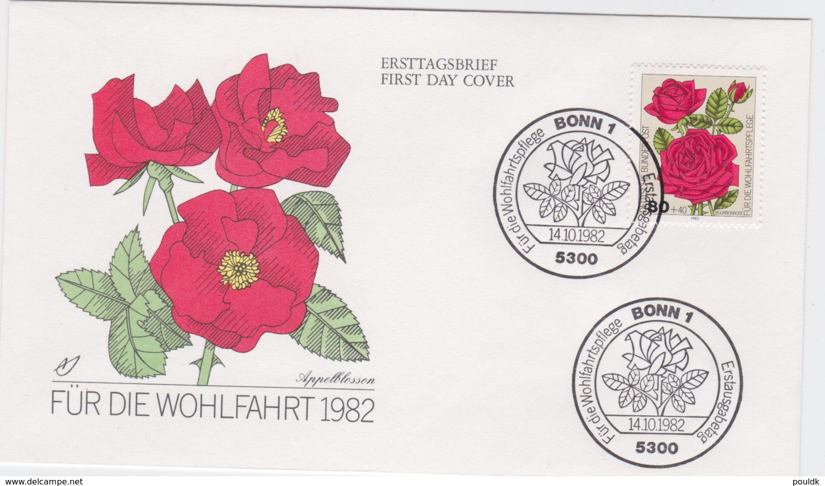 Germany FDC 1982 Für Die Wohlfahrt - Roses (T4-33) - Altri & Non Classificati