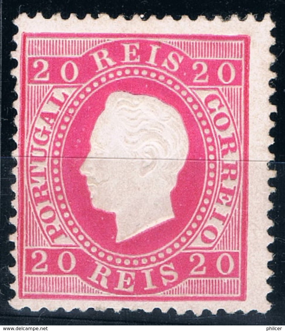 Portugal, 1884, # 66 Dent. 13 1/2, Papel Porcelana, MH - Neufs