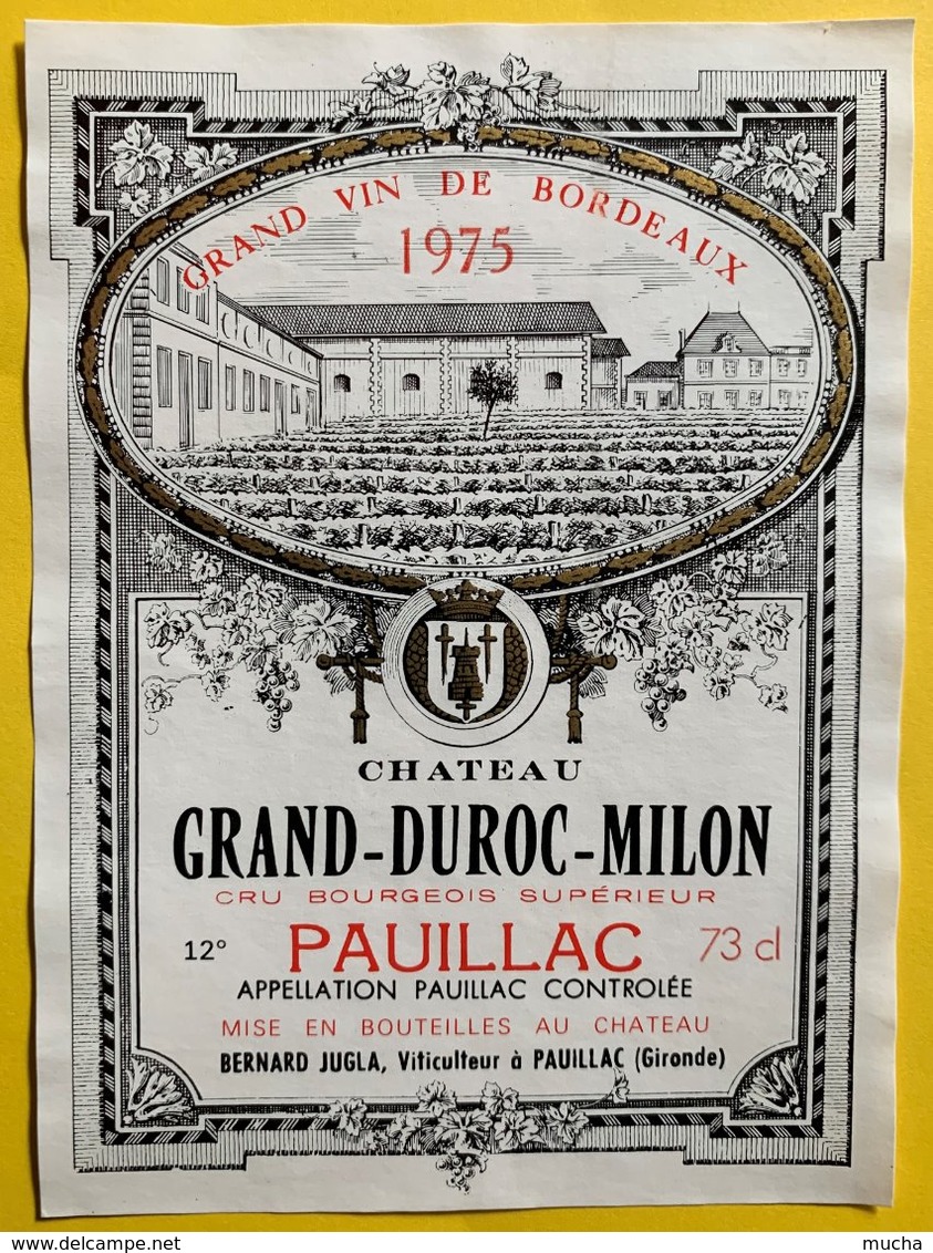 11581 - Château Grand-Duroc.Milon 1975 Pauillac - Bordeaux