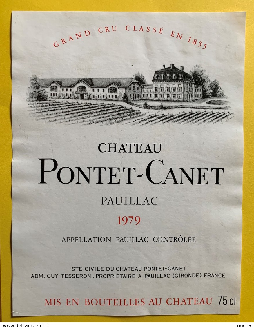 11588  - Château Pontet-Canet 1979 Pauillac - Bordeaux