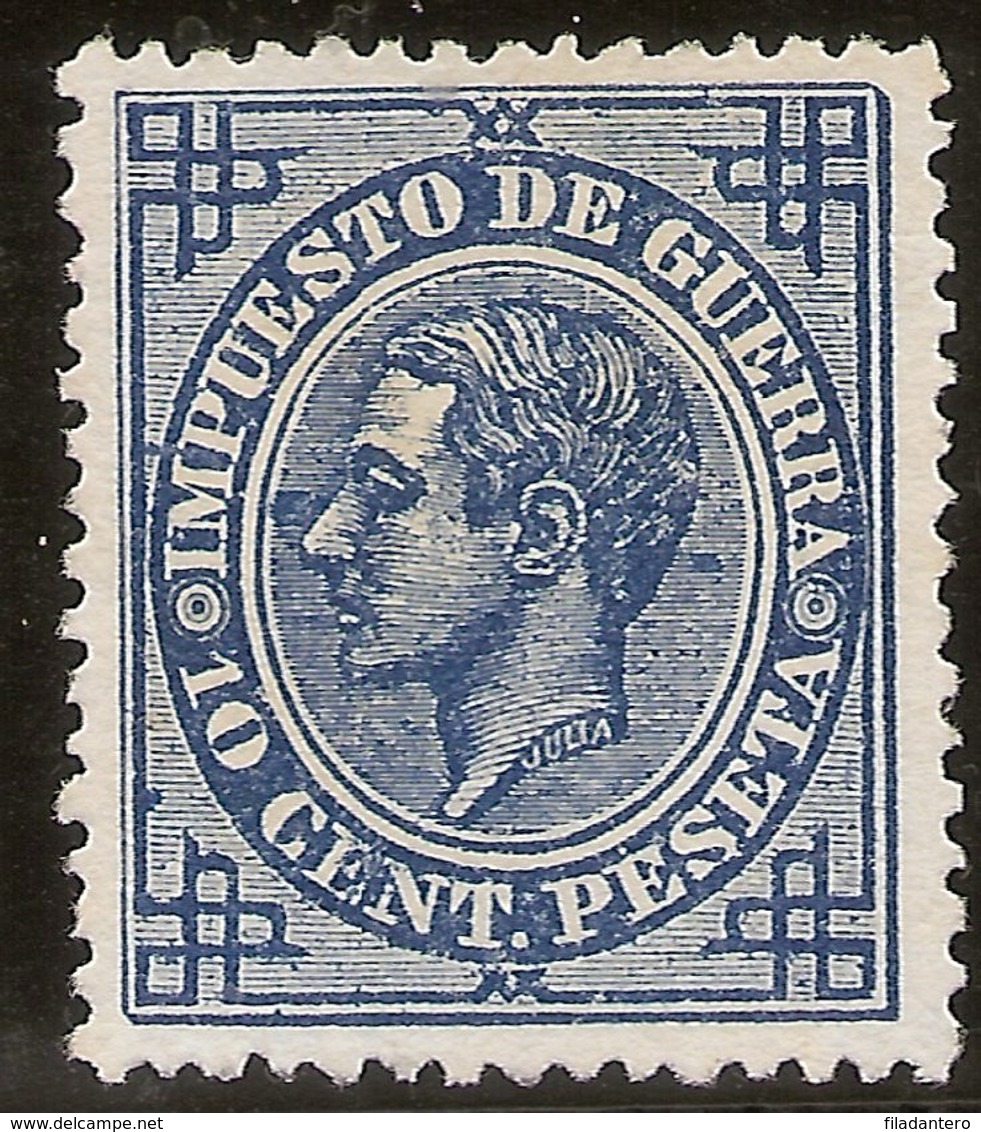 España Edifil 184 (*) Mng  10 Céntimos Azul Alfonso XII  1876   NL1566 - Nuevos
