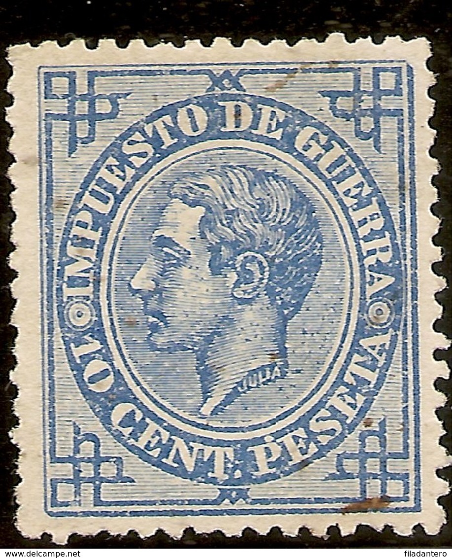 España Edifil 184 (*) Mng  10 Céntimos Azul Alfonso XII  1876   NL1566