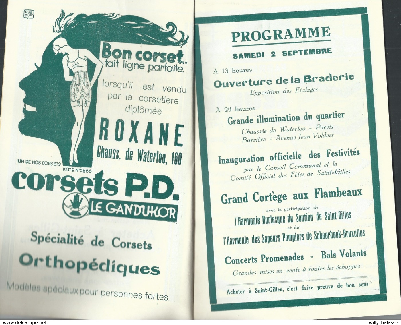 Grande Braderie  St Gilles Bruxelles 1933 Nombreuses Publicités Illustrées ...28 Pages - Programmes