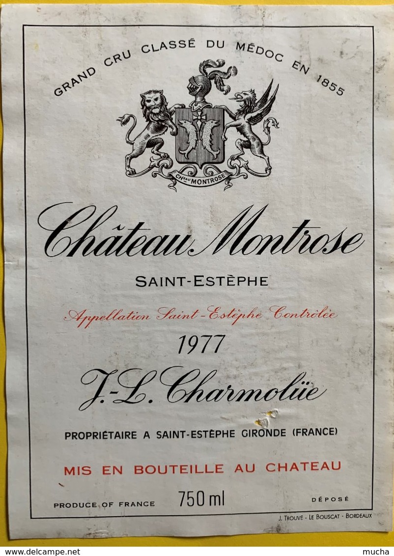 11592  - Château Montrose 1977 Saint Estèphe - Bordeaux