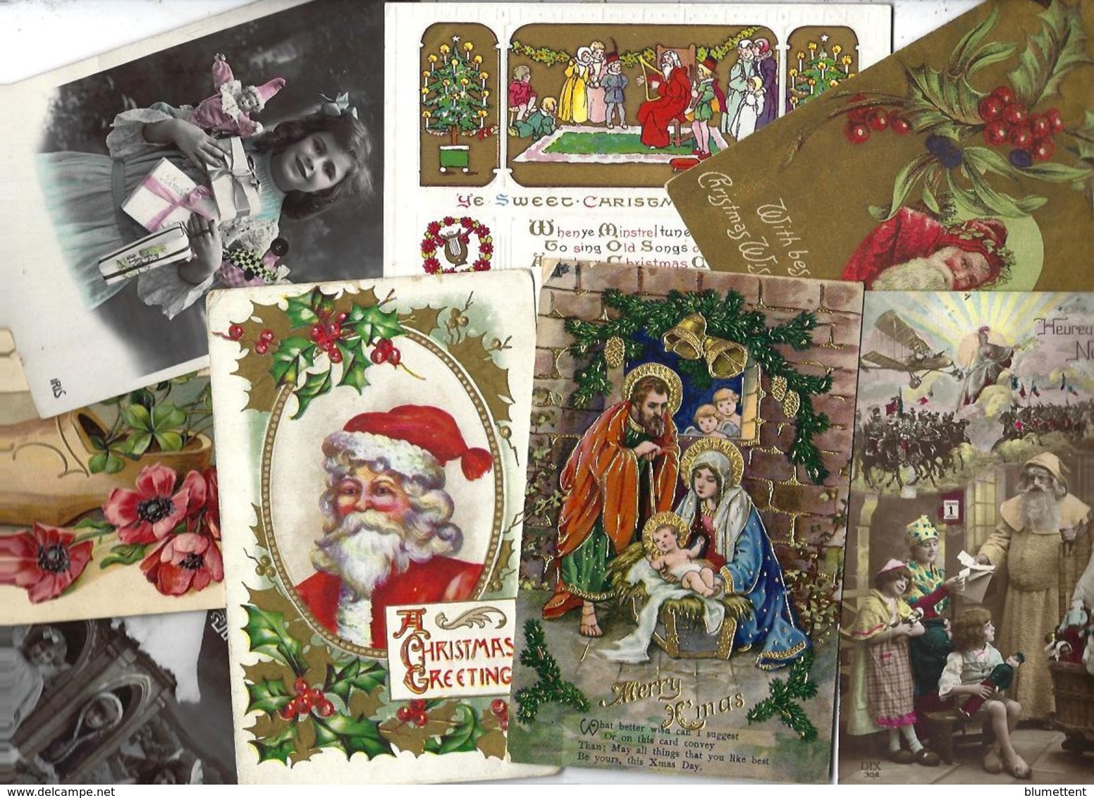 Lot 2097 De 10 CPA Noël Santa Claus Dont Père Noël Déstockage Pour Revendeurs Ou Collectionneurs - 5 - 99 Postales