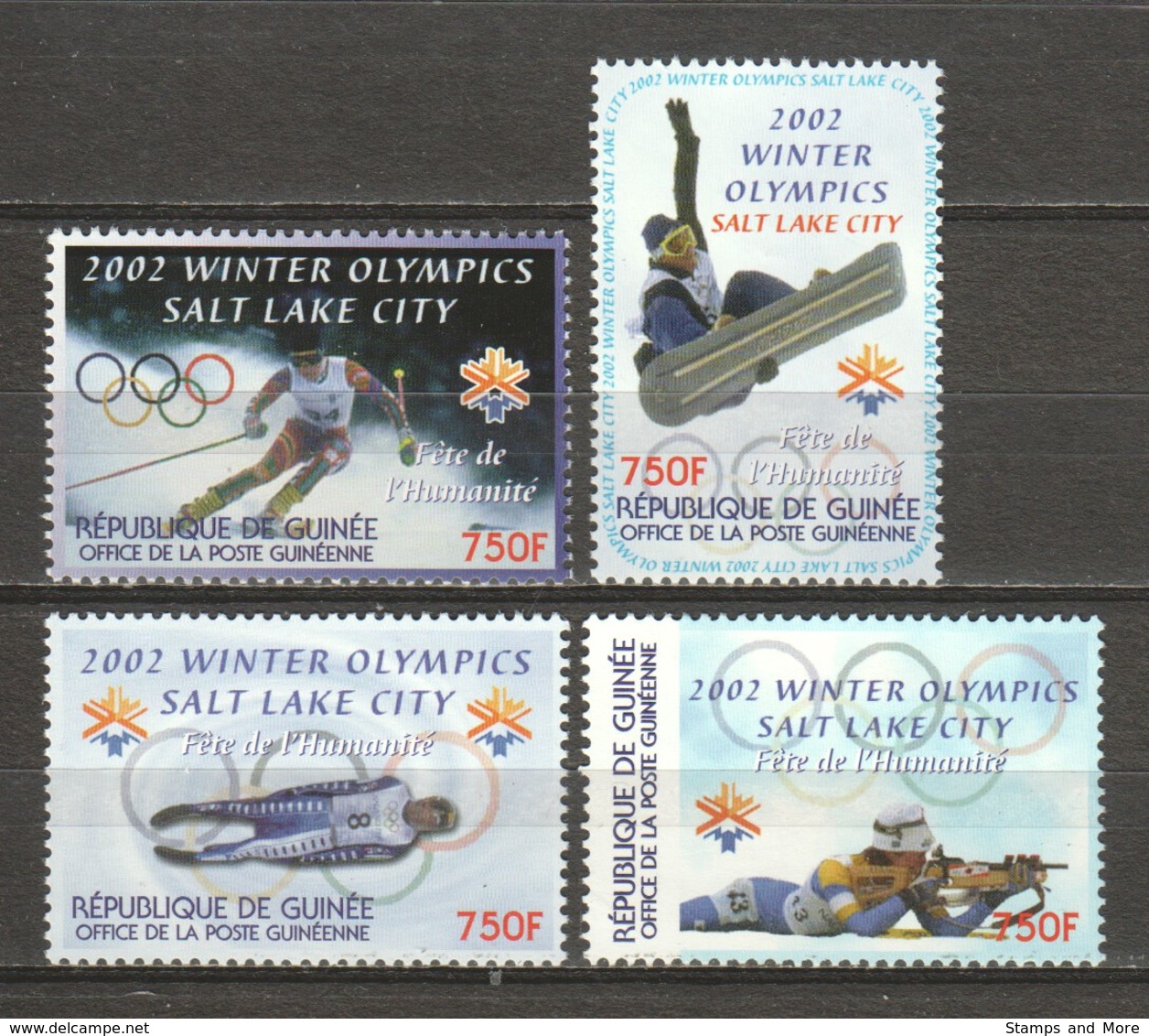 Guinee 2002 Mi 3738-3741 MNH WINTER OLYMPICS SALT LAKE CITY - Inverno2002: Salt Lake City