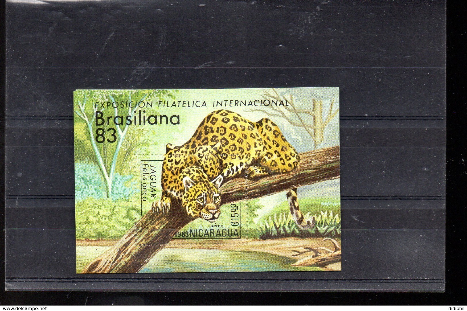 NICARAGUA BLOC 160** SUR UN JAGUAR POUR L EXPO BRASILIANA 83 - Nicaragua