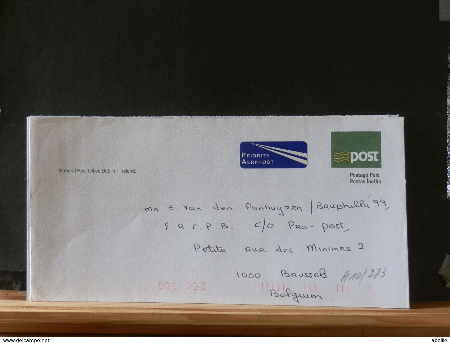 A10/273 ENVELOPPE EIRE PP POUR LA BELG. - Interi Postali