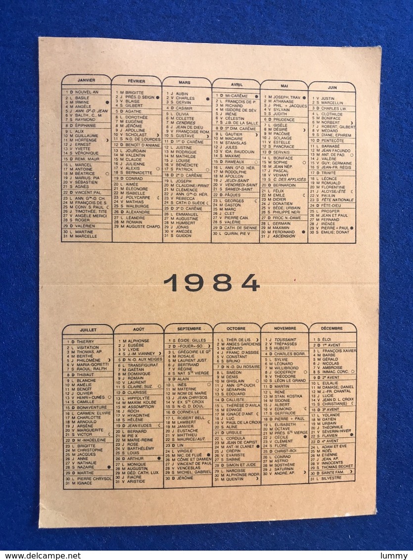 Luxembourg - Calendrier - Kalender 1984 - Kröschtmaart Ettelbréck - Marché De Noël Ettelbruck - Kleinformat : 1981-90